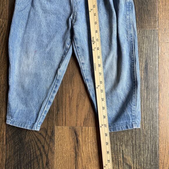 Vintage 80s 90s Baby Guess Denim Overalls Pink Ribbon Detail Girls Size 6Y - Picture 14 of 16